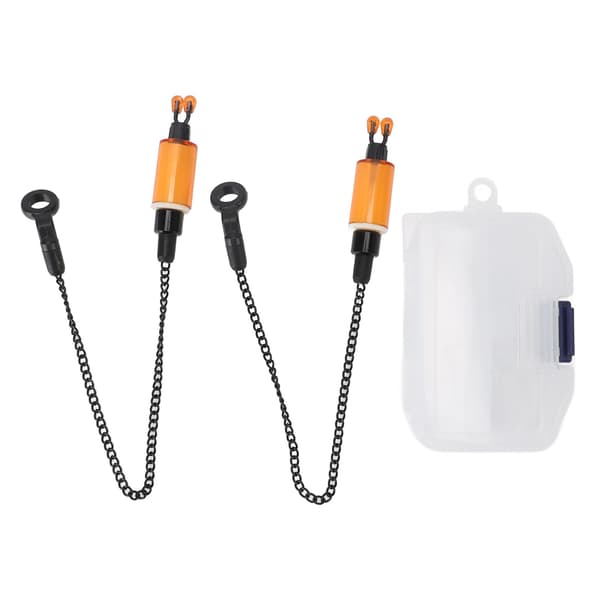 2 STK Fiskalarmkrog ABS Rustfrit Stål Bidindikator til Karpefiskeri Orange