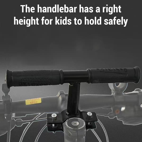Barnesykkelsete med styre og pedaler