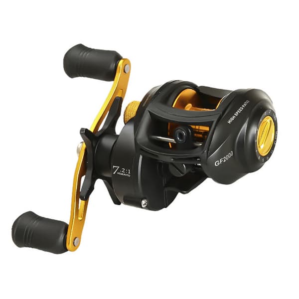 Baitcasting Fiskesnelle 17+1BB 8kg Brems 8.0:1 Magnetisk Bremsesystem