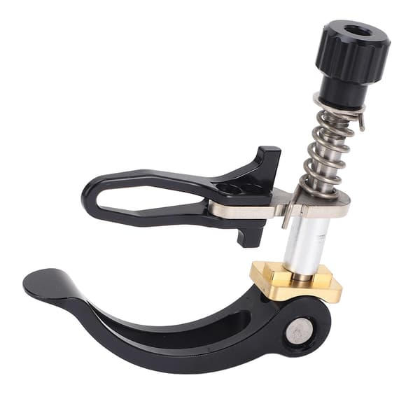 Sadelpindsklemme i rustfrit stål med quick release til foldecykler 3sixty 31,8 mm sort