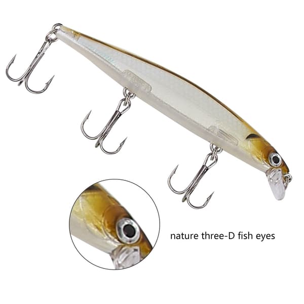 HENG JIA Teko-viehe Minnow 11CM koukulla, elävä Pesca-viehe (E)