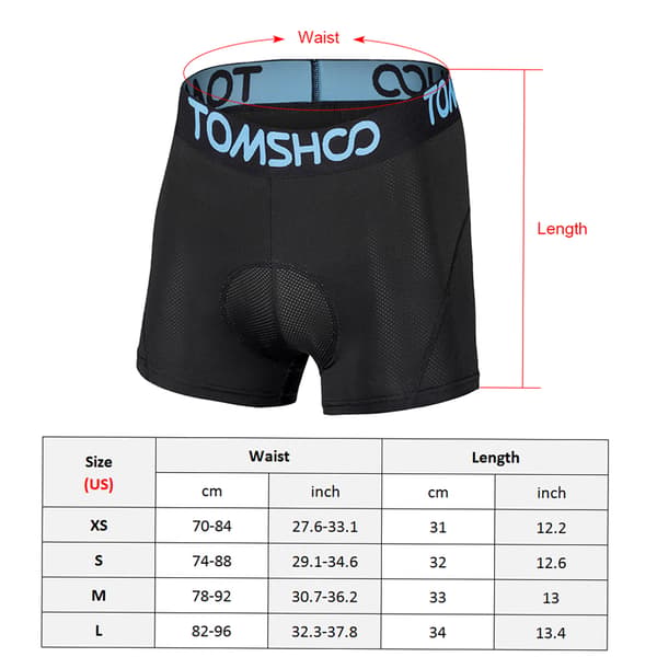 Cykelshorts til mænd med åndbar 3D-polstring, letvægts til cykling