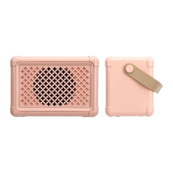Søt Mini Multifunksjonell Bærbar Bluetooth Karaoke Høyttalersystem med Mikrofon - Rosa