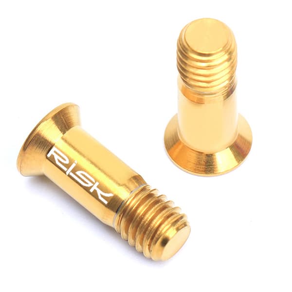 2 st bakväxelbultar i titanlegering M5x14,2 mm för cykling