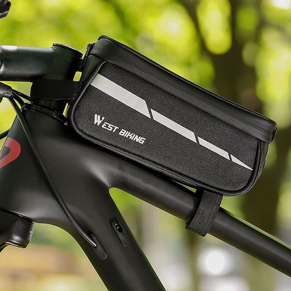 1L Cykelrammetaske med Touchscreen og Reflekterende Display til Cykeltilbehør