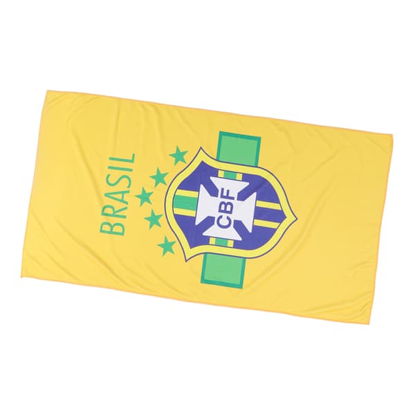 Badehåndklæde med landsholdsflag, 140x72cm, gave til fans.