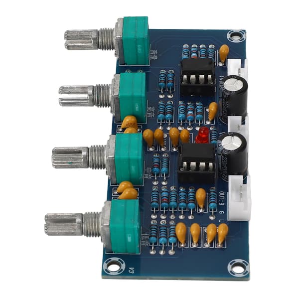 Dual-Channel NE5532 Dual-Channel Preamp Tone Board med Bas/Mellem/Diskant Justering, DC12V-24V