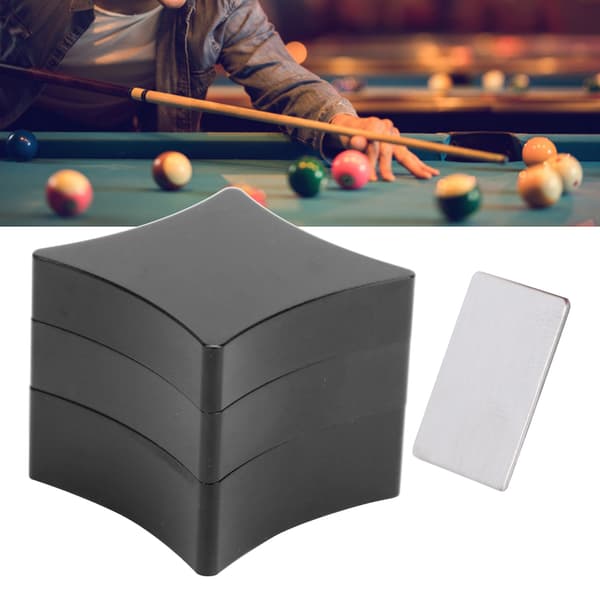 Aluminium kridtholder med klips og billardtilbehør - 3 cm/1,2 tommer, let og holdbar, sort