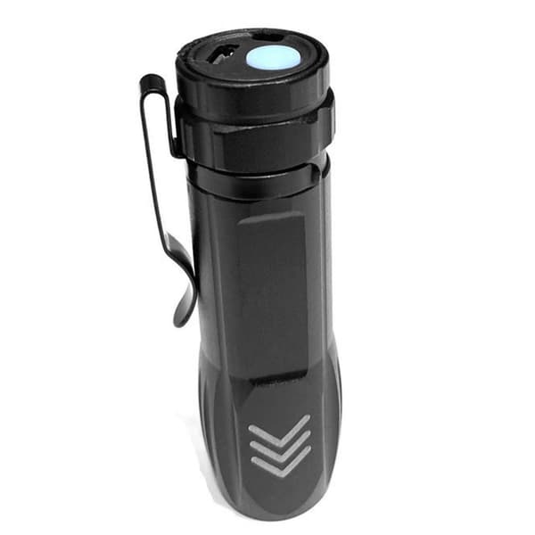USB-lommelygte med zoom og 3 tilstande, ideel til camping og udendørs aktiviteter