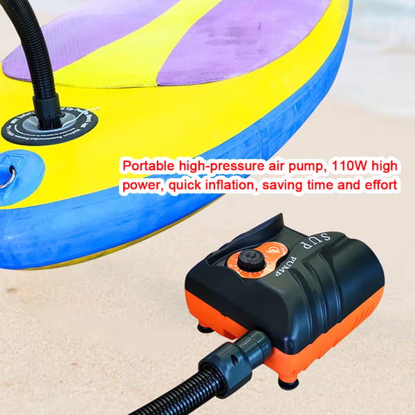 Elektrisk luftpumpe 16PSI bærbar luftkompressor 110W til paddleboard, pool, båd