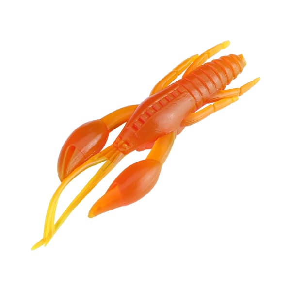 25 st silikonräkdrag för karp- och basfiske - orange