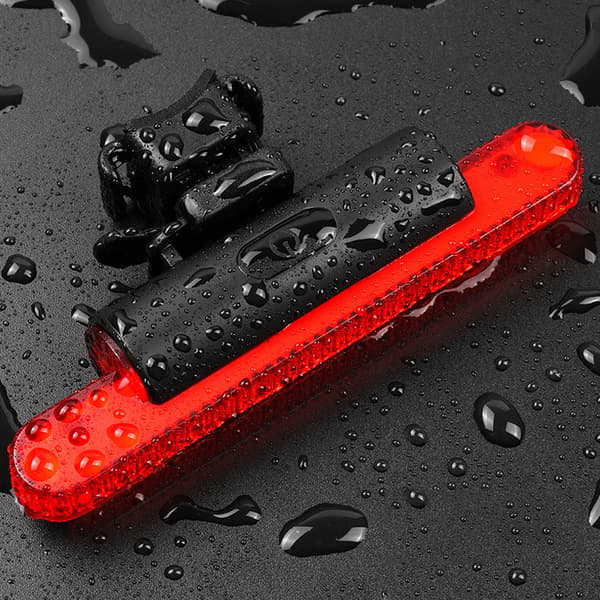 Oppladbart USB Sykkelvarsel Rødt Lys, Trygt Baklys for Nattbruk