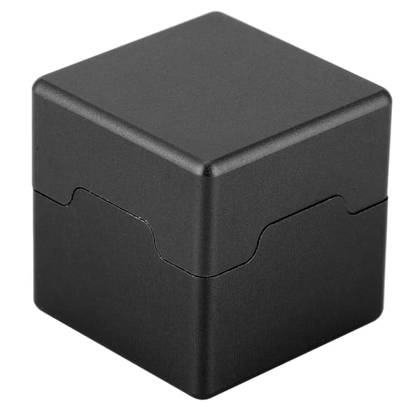 Mini bærbar kridtholder i aluminium til billardkøspids, holdbar, med magnet, sort