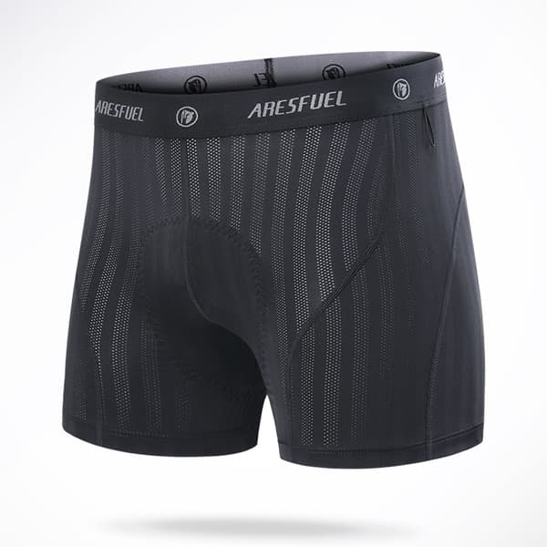 Cykelshorts til mænd med skumpolstring, åndbare, hurtigtørrende, elastisk linning til langdistancecykling