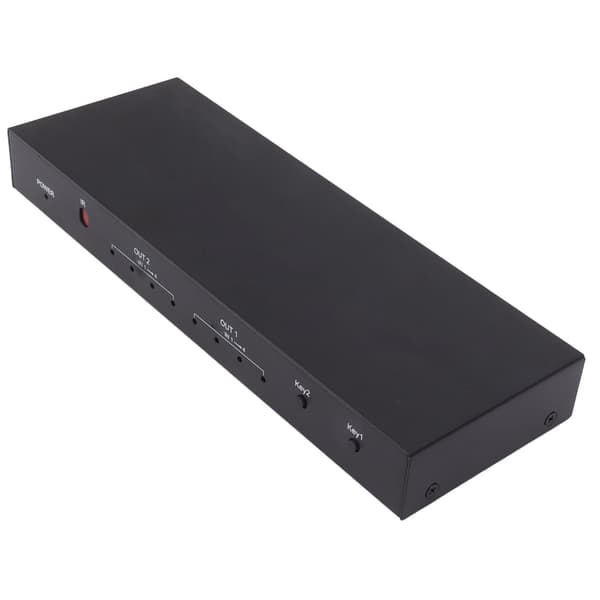 4x2 Aluminium Matrix Output Splitter 4 in 2 ut Switcher Stöder 4K 60Hz för hemmabio EU
