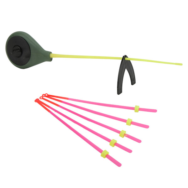 Mini isfiskestangsæt med spids, bærbar, ABS-materiale, til vinterfiskeri, 16 cm