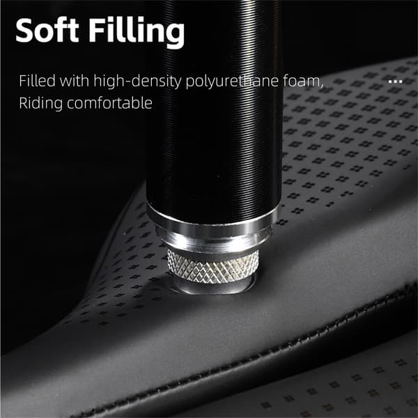 Bekväm PU-läder mountainbikesadel med ihålig design, halkfri, stötsäker, för män