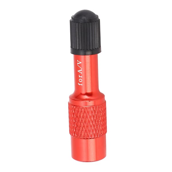 Cykelgaffelventiladapter, aluminiumslegering, forlængerventiladapter til mountainbikes og motorcykler, rød.