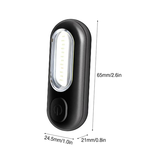 Oppladbar USB LED Sykkelbaklykt med 5 Moduser, IPX5 Vanntett