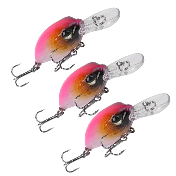 3 st fiskedrag 6CM/5G med 3D-ögon simuleringsbete dykutrustning #2