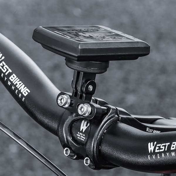 Justerbart 180° beslag til cykelcomputer og sportskamera - aluminiumslegering