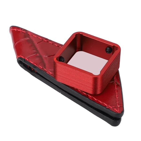 Bærbar magnetisk billardkridtholderclips med bælteclips til billardkø, rød aluminium