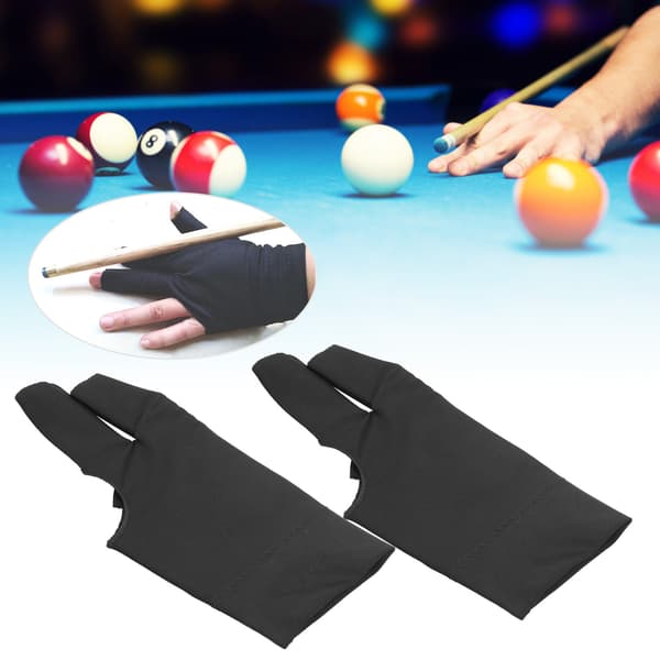 4 kpl snooker-käsineitä, 3 avointa sormea, unisex, vasen/oikea käsi