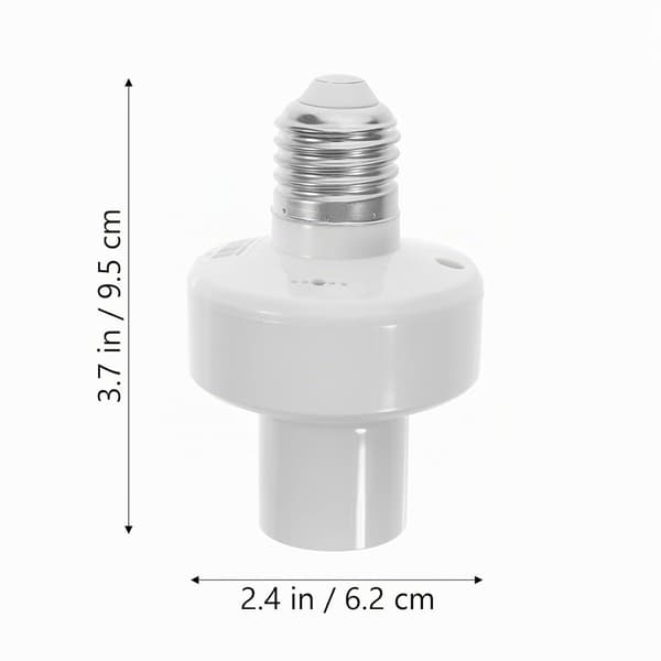 3 st E27-lampsocklar med programmerbar fjärrkontroll, 15–60 min timer för LED- och glödlampor inomhus, batterier ingår ej