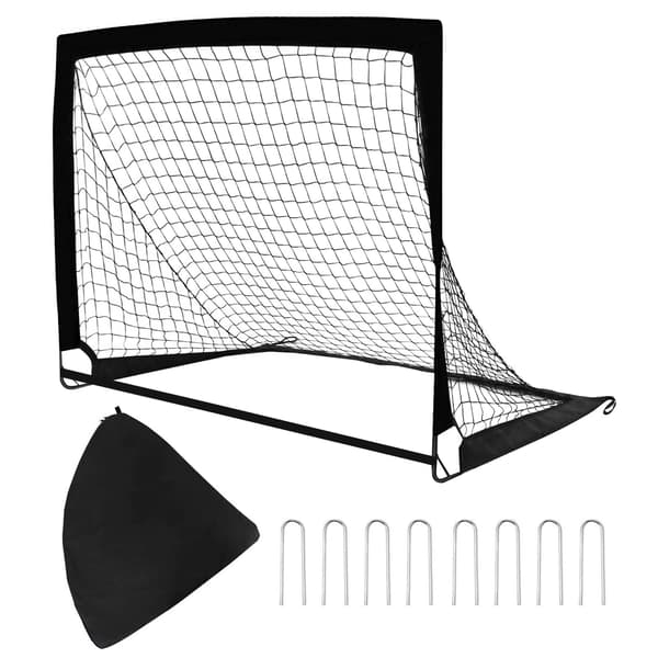Bærbart 4'x3' Pop-up Fodboldmål til Indendørs og Udendørs Brug - Letvægts og Robust