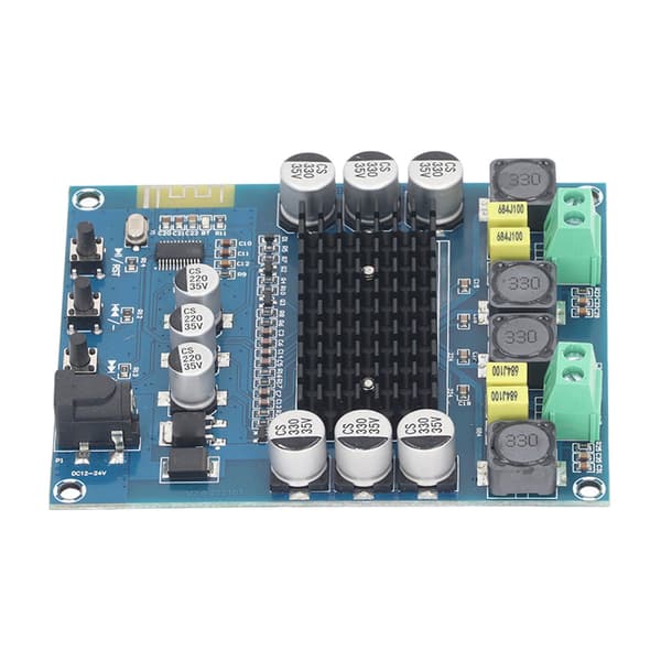 120W Dual Channel Effektforstærkerkort med Bluetooth Digitalt Modul til Bilhøjttalere