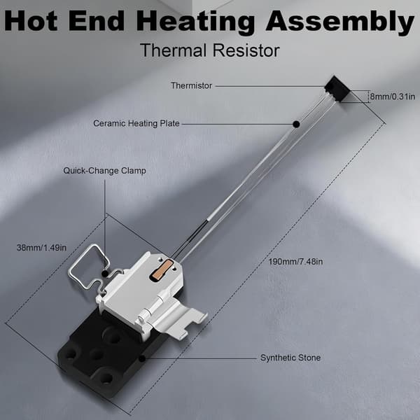 3D-hotend-värmeenhet för Bambu Lab A1 / A1 Mini, värmeblocksmontering med snabbfäste