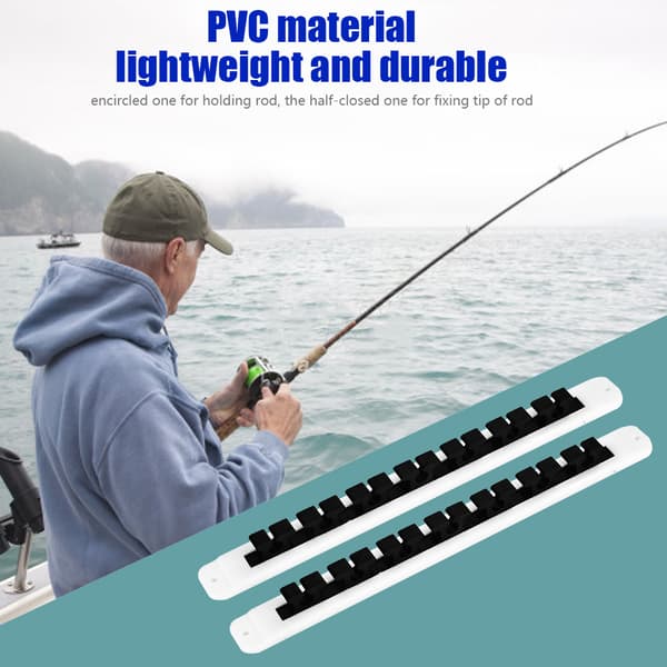 Fiskespöhållare Väggfäste 2st Fiskespöorganisatör Väggfäste PVC