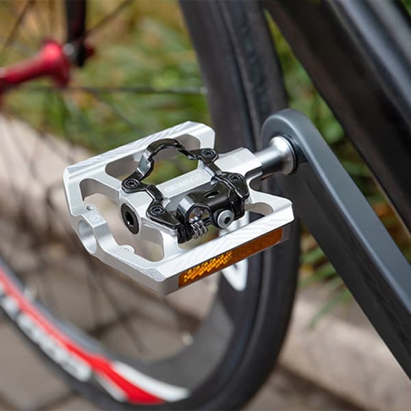 Letvægts aluminium mountainbike-pedaler med refleks til SPD