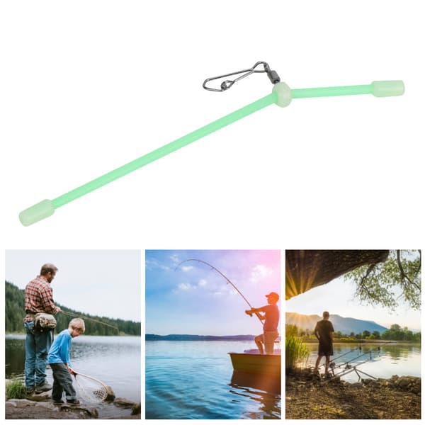 5 st hållbara små PVC-rörformade balanskopplingar för fiske, 12 cm, fluorescerande effektstil