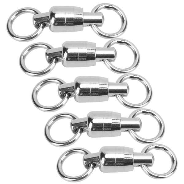 5 STK Rustfrit Stål Drejelig Rulleforbinder Figur 8 Ring til Fisketilbehør (5#)