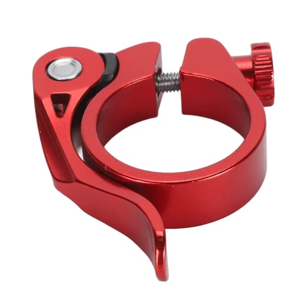 Cykel sadelpindstrammer 34,9 mm CNC aluminiumslegering med quick release - rød
