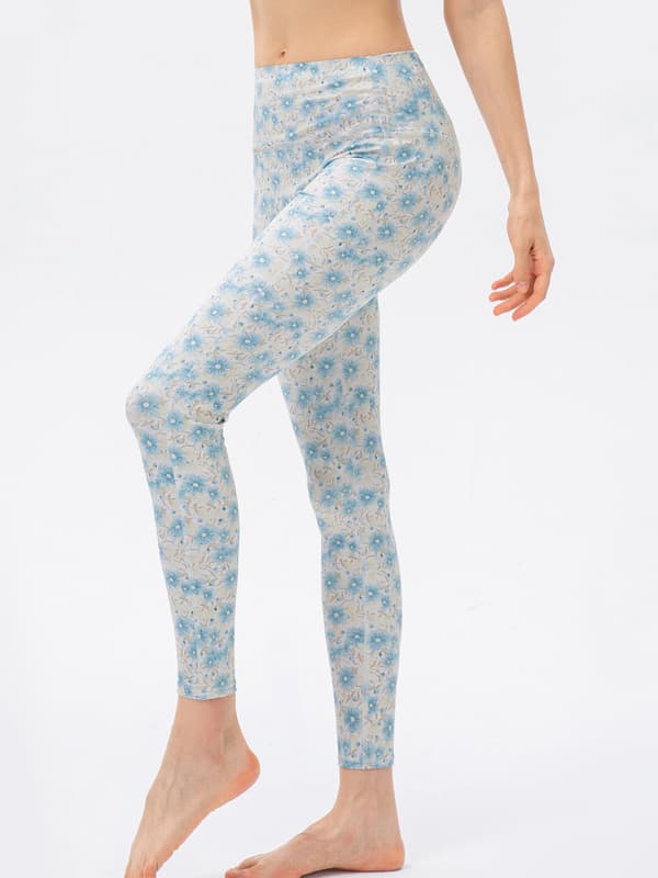 Dame Slimme, Stramme, Trykte Leggings for Yoga, Løping og Trening