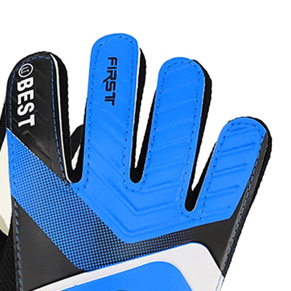 2PCS Barnmålvaktshandskar Anti-kollisionsskydd Fotboll Blå 17-18cm