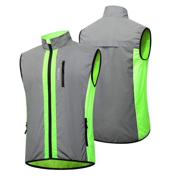 Refleksvest til mænd til cykling og løb, sommer, hurtigtørrende, åndbar