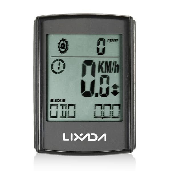 Lixada trådløs LCD 2-i-1 multifunktionel cykelcomputer med hastigheds- og kadencemonitor, vandafvisende