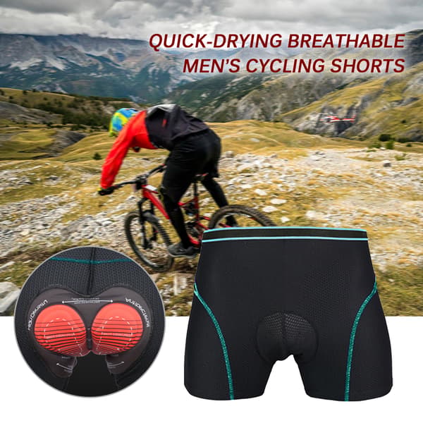 Cykelshorts för män med ventilerande 3D-vaddering, lätta för cykling