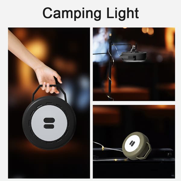 2-i-1 LED Campinglanterne, Bærbar Ledningslys, 7 Moduser, Vanntett for Camping, Hage, Telt