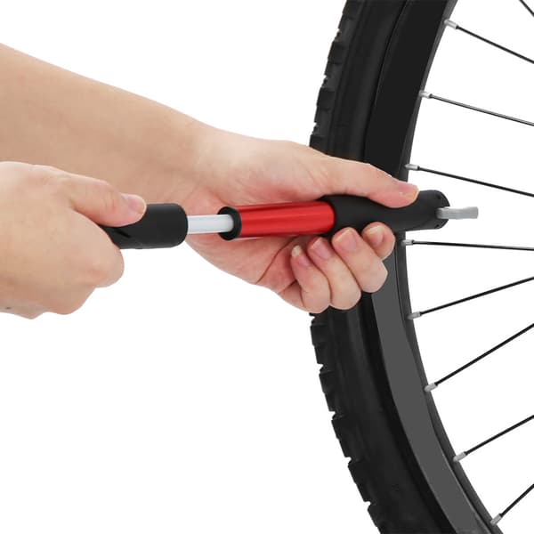 Mini Universal Manuel Cykelpumpe til Schrader/Presta Ventiler, Cykeltilbehør, Sort/Rød