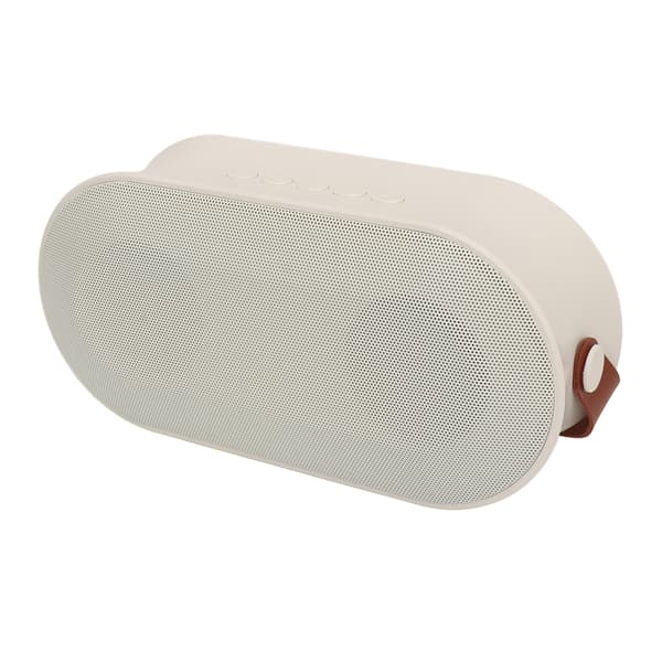 Söt bärbar Bluetooth-högtalare med mikrofon, omgivande ljus, hög effekt, 3000mAh, vit
