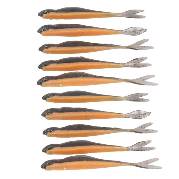 2-sæt blød silikoneagn, tofarvet simulering, ca. 12 cm, 10 enheder, størrelse #9