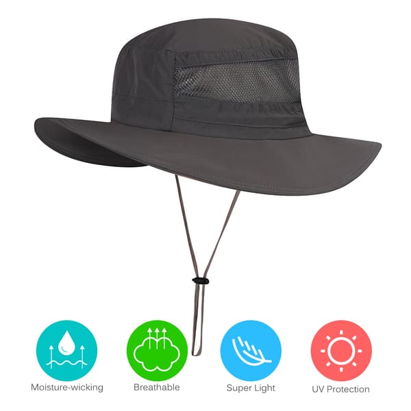 Unisex fiskehat, hurtigtørrende, åndbar mesh, UPF 50+ solhat, strandhat