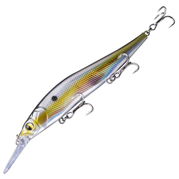 Minnow-agn til basfisk med trekrog, medium dybde, jerkbait, 13,5 cm, 14,7 g