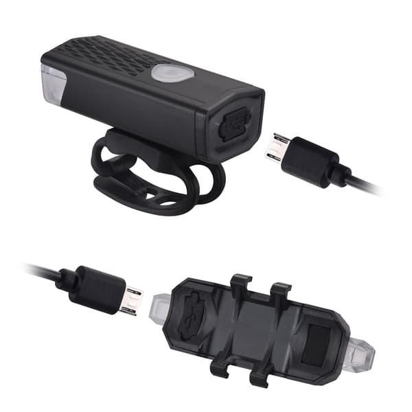 Oppladbart USB-sykkellyktsett med vanntette front- og baklykter