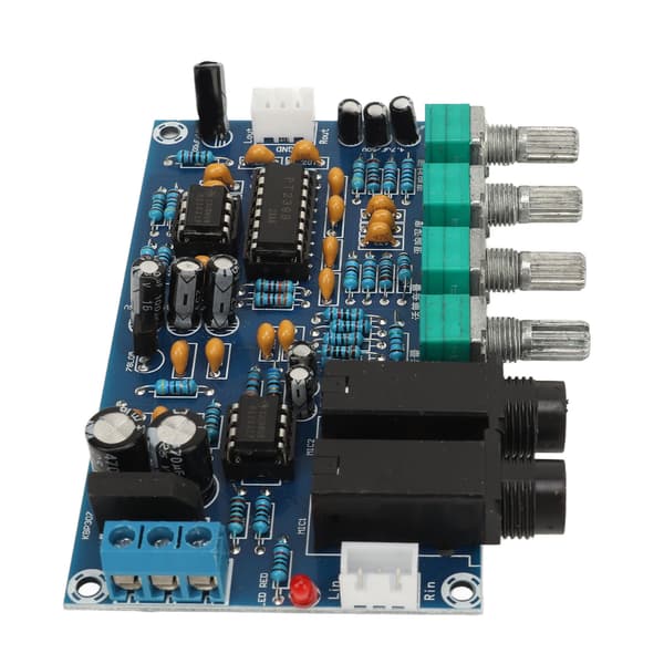 Mikrofonklangbrett med PT2399-brikke, klangmodul PCB, 12V AC dobbel