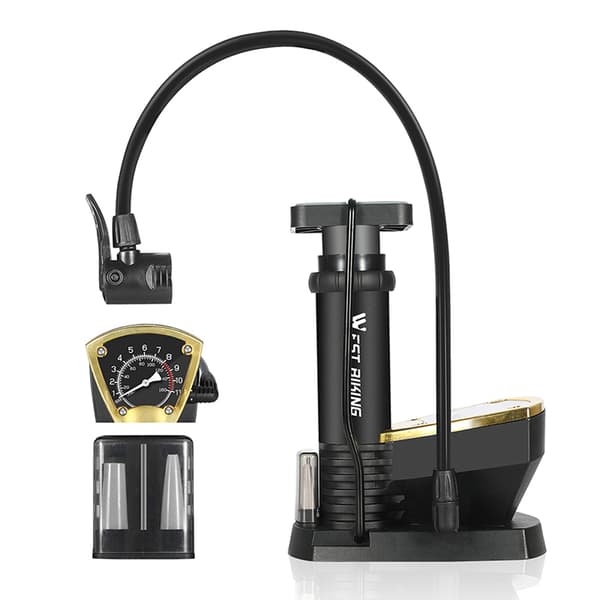 140PSI Cykelpump med Barometer, Bärbar Basketbollsinflator, Cykeltillbehör